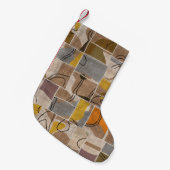 Patchwork collage, quilt mix patroon kleine kerstsok (Voorkant (Hangend))