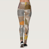 Patchwork collage, quilt mix patroon leggings (Achterkant)