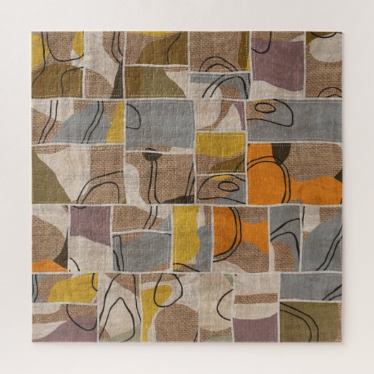 Patchwork collage, quilt mix patroon legpuzzel (Verticaal)