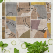 Patchwork collage, quilt mix patroon theedoek (Gevouwen)