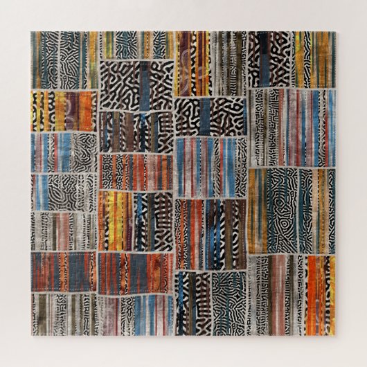 Patchwork Collage: Quiltpatroon Extravaganza Legpuzzel (Horizontaal)