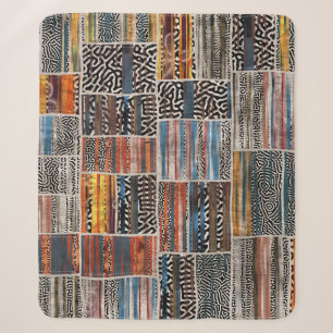 Patchwork Collage: Quiltpatroon Extravaganza Sherpa Deken