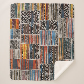 Patchwork Collage: Quiltpatroon Extravaganza Sherpa Deken