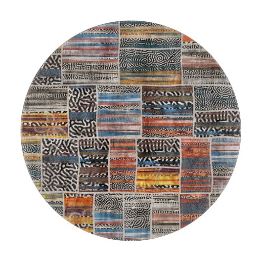 Patchwork Collage: Quiltpatroon Extravaganza Snijplank (Voorkant)