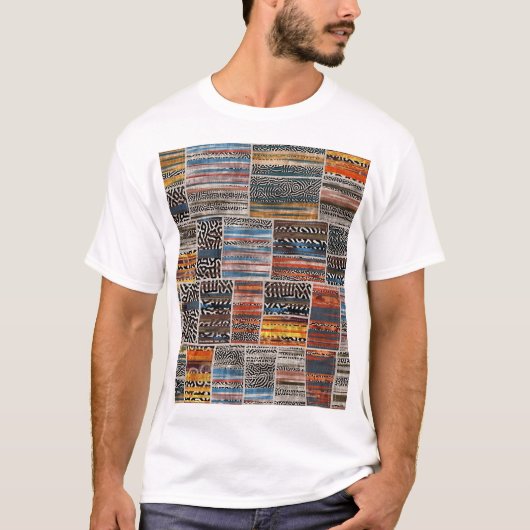 Patchwork Collage: Quiltpatroon Extravaganza T-shirt (Voorkant)