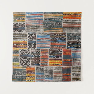 Patchwork Collage: Quiltpatroon Extravaganza Wandkleed