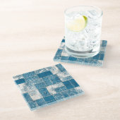 Patchwork Collage: Quiltpatroon Mix Glazen Onderzetter (Schuin)