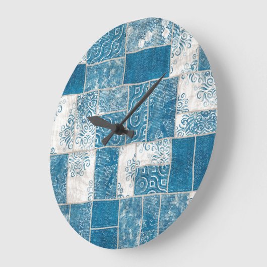 Patchwork Collage: Quiltpatroon Mix Grote Klok (Hoek)