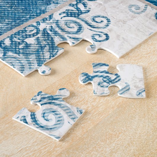 Patchwork Collage: Quiltpatroon Mix Legpuzzel (Zijkant)