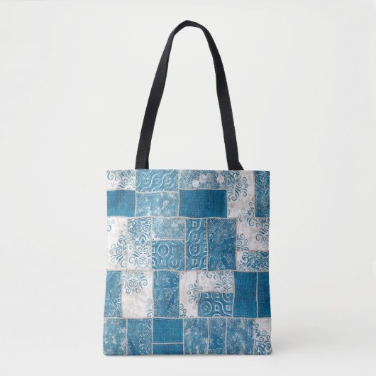 Patchwork Collage: Quiltpatroon Mix Tote Bag (Voorkant)