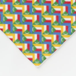Patchwork Comoren Vlag Patroon Fleece Deken