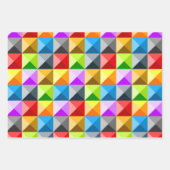 Patchwork Cool Colorful driehoek geometrisch patro Inpakpapier Vel (Voorkant)