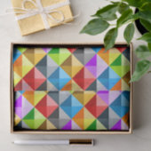 Patchwork Cool Colorful driehoek geometrisch patro Tissuepapier (Geschenk)