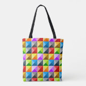 Patchwork Cool Colorful driehoek geometrisch patro Tote Bag (Achterkant)