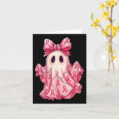 Patchwork Coquette Bow borstkanker Ghost Hallowe Kaart (Gele Bloem)