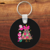 Patchwork Coquette Bow Xmas Snowman Holiday Christ Sleutelhanger (Voorkant)