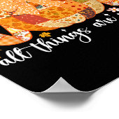 Patchwork Coquette Pompoen met God Alle dingen zij Poster (Hoek)