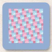 Patchwork Cork Onderzetter, Pinks, Blues Bier Onderzetter (Voorkant)