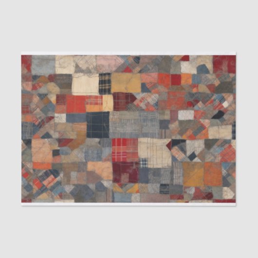  Patchwork CottageCore Tissue Tissuepapier (Voorkant)