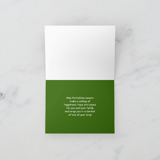 Patchwork Crazy Quilt Feestdagen Kaart (Binnen)