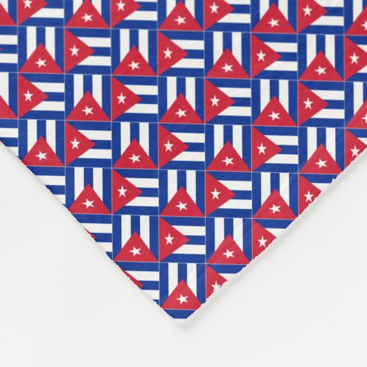 Patchwork Cuba vlag patroon Fleece Deken (Hoek)