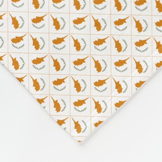 Patchwork Cyprus Vlag Patroon Fleece Deken (Hoek)