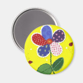 Patchwork Daisy magneet (Voorkant / Achterkant)