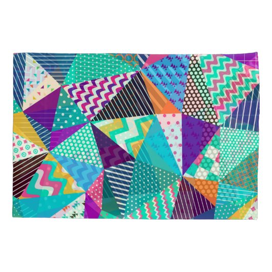  patchwork decoratief patroonontwerp kussensloop (Achterkant)