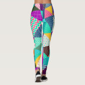  patchwork decoratief patroonontwerp leggings (Achterkant)
