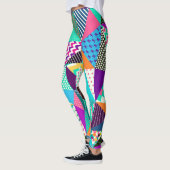  patchwork decoratief patroonontwerp leggings (Links)
