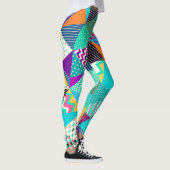  patchwork decoratief patroonontwerp leggings (Rechts)