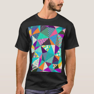  patchwork decoratief patroonontwerp t-shirt