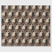Patchwork Dekbed Kat In Raam Cadeaupapier (Vlak)