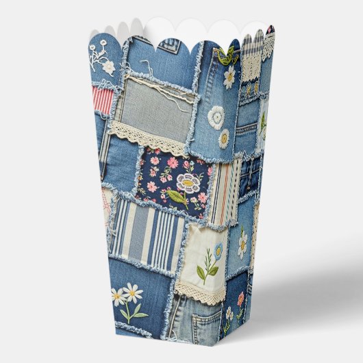 Patchwork Denim Bedankdoosjes (Achterkant)