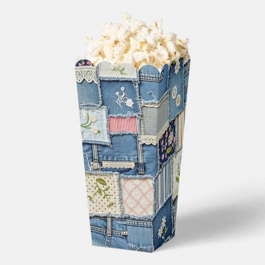 Patchwork Denim Bedankdoosjes (Popped)