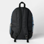 Patchwork Denim Bedrukte Rugzak (Achterkant)