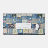 Patchwork Denim Bureaumat (Keyboard & Muis)