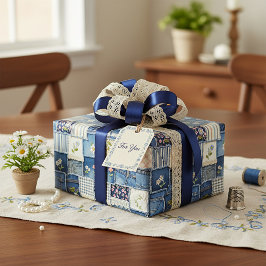 Patchwork Denim Cadeaupapier
