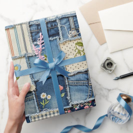Patchwork Denim Cadeaupapier