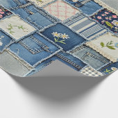 Patchwork Denim Cadeaupapier (Hoek)