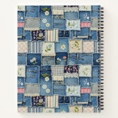 Patchwork Denim gepersonaliseerd Notitieboek (Achterkant)