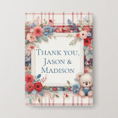 Patchwork Denim Koala Button (Voorkant)