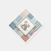 Patchwork Denim Koala Paper Napkin Servet (Hoek)