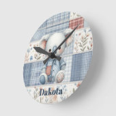 Patchwork Denim Koala Ronde Klok (Hoek)