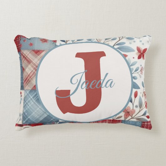 Patchwork Denim Koala Throw Pillow Accent Kussen (Voorkant)