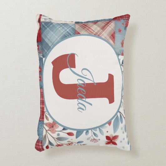 Patchwork Denim Koala Throw Pillow Accent Kussen (Voorkant(Verticaal))