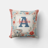 Patchwork Denim Koala Throw Pillow Kussen (Voorkant)