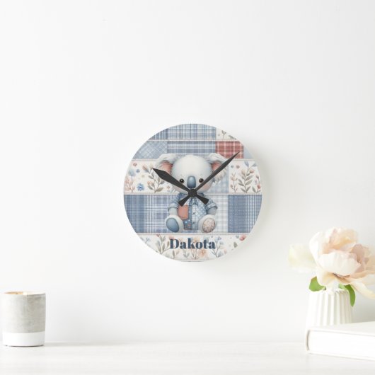 Patchwork Denim Koeala Ronde Klok (Huis)