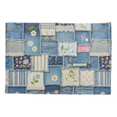 Patchwork Denim Kussensloop (Achterkant)