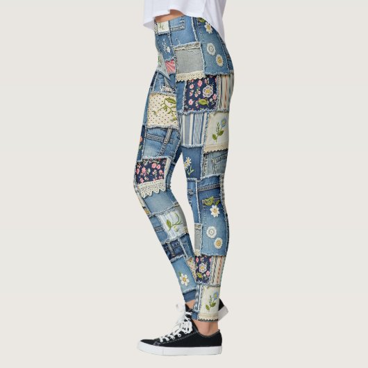 Patchwork Denim Leggings (Links)
